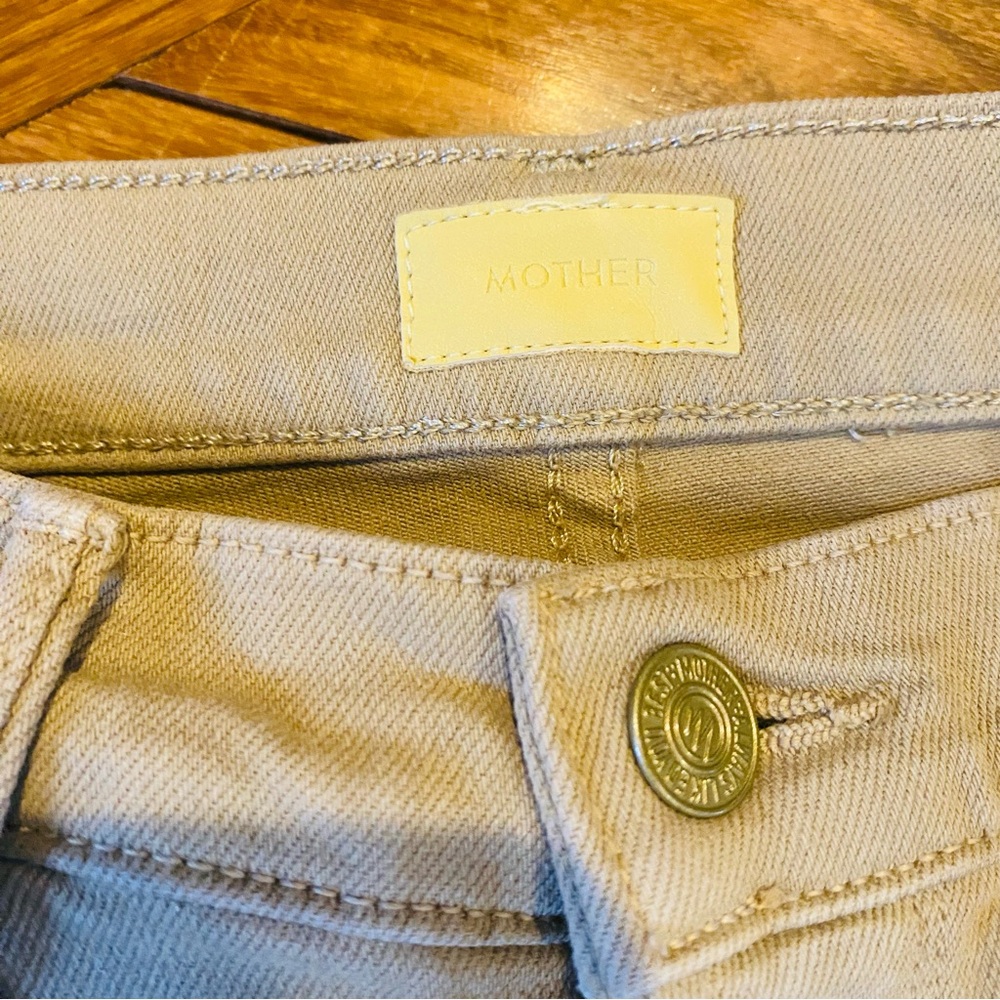 Mother Mid Rise Dazzler Ankle Fray Prairie Sand 26 - Picture 12 of 15
